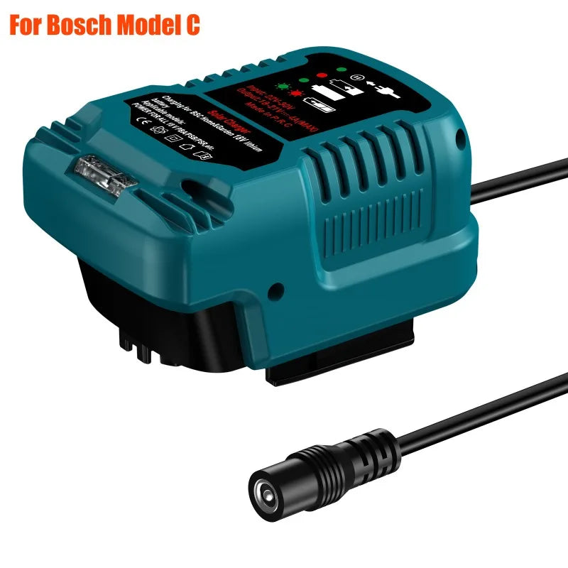 Solar Charger Portable Cordless Tool Battery Charger Compatible for Makita/Milwaukee/Bosch 18V Li-ion Batteries for Solar Panels