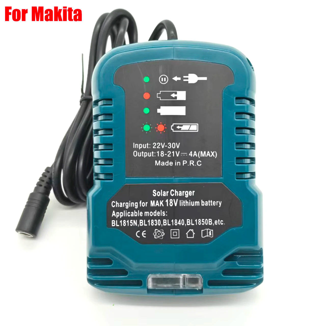 Solar Charger Portable Cordless Tool Battery Charger Compatible for Makita/Milwaukee/Bosch 18V Li-ion Batteries for Solar Panels