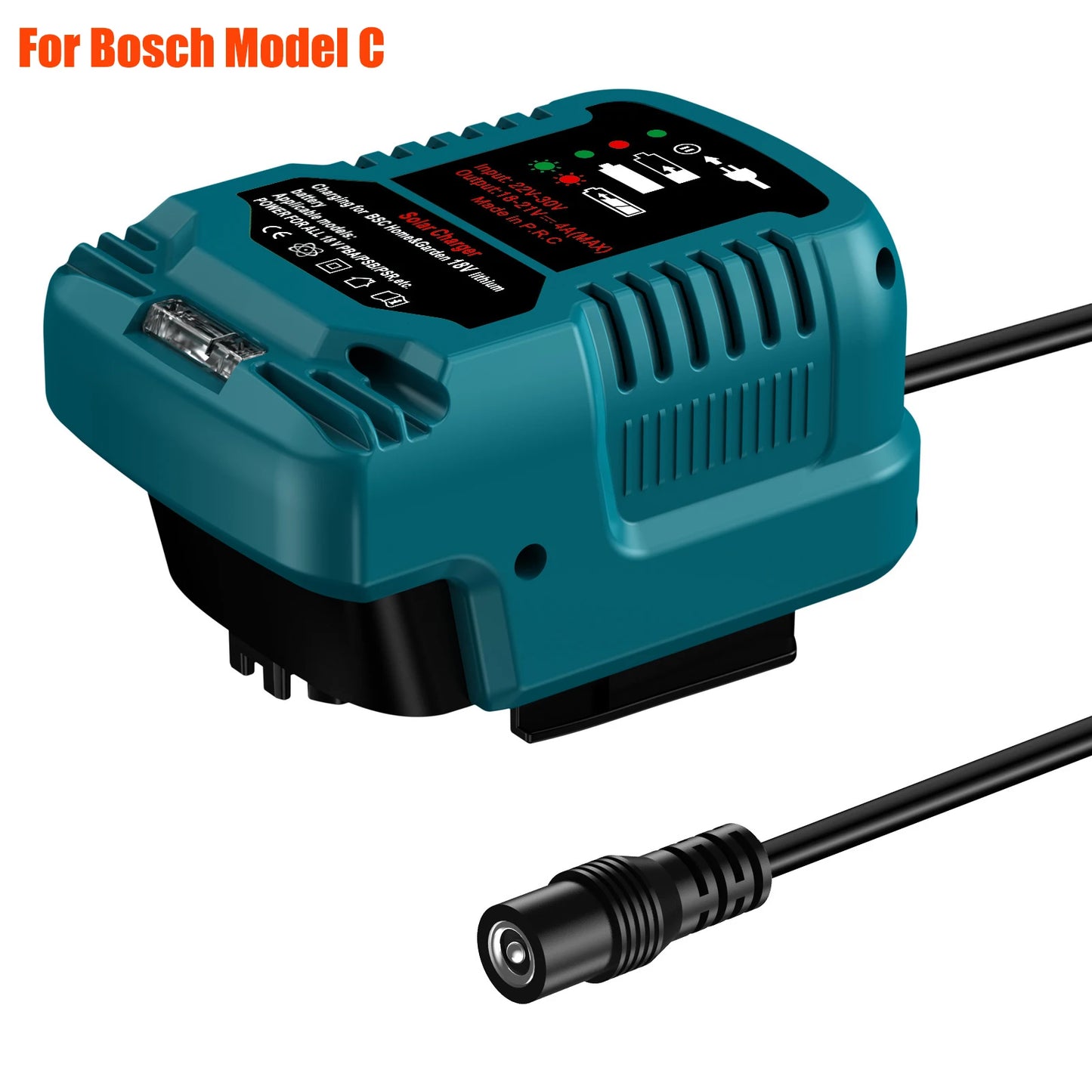 Solar Charger Portable Cordless Tool Battery Charger Compatible for Makita/Milwaukee/Bosch 18V Li-ion Batteries for Solar Panels