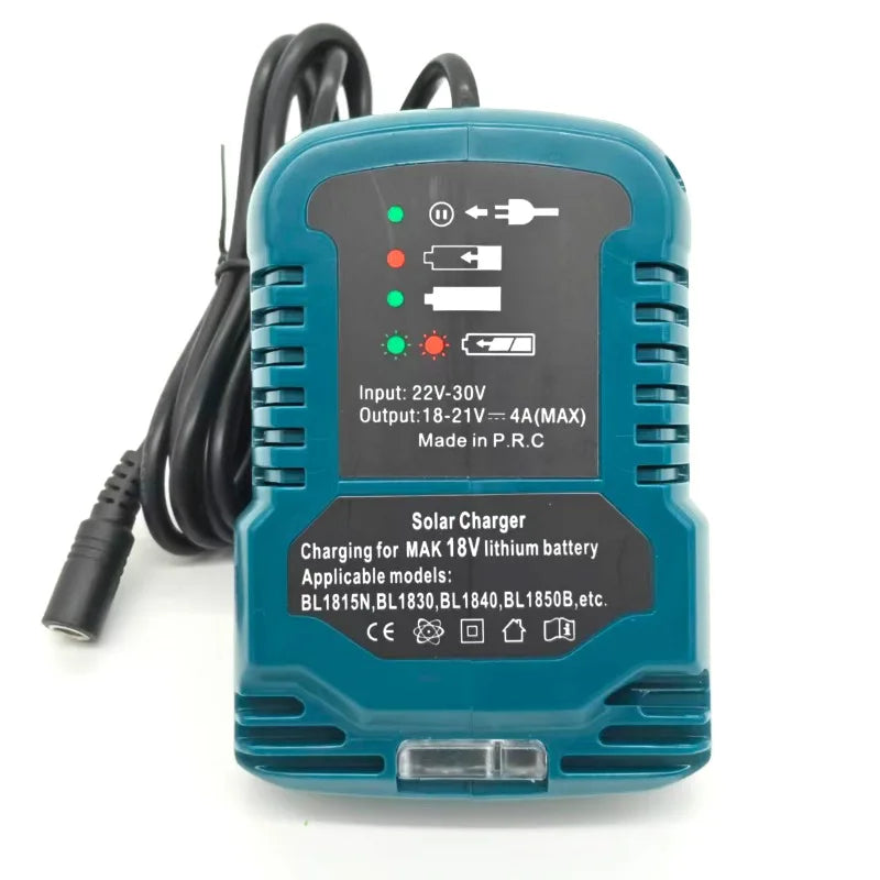 Solar Charger Portable Cordless Tool Battery Charger Compatible for Makita/Milwaukee/Bosch 18V Li-ion Batteries for Solar Panels